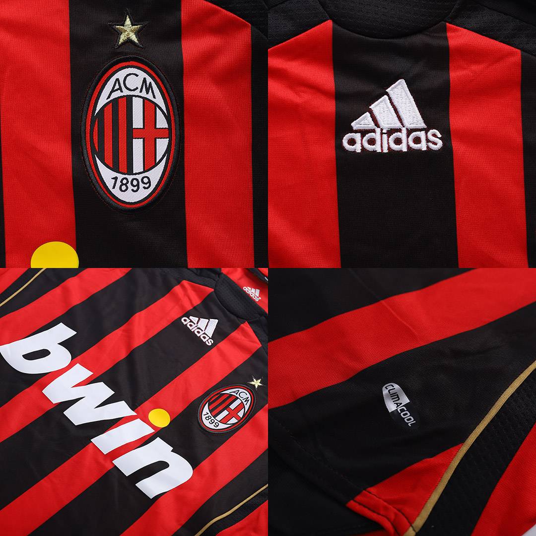 CFJJH 2006/07 Retro Long Sleeves Football Jersey For Milan